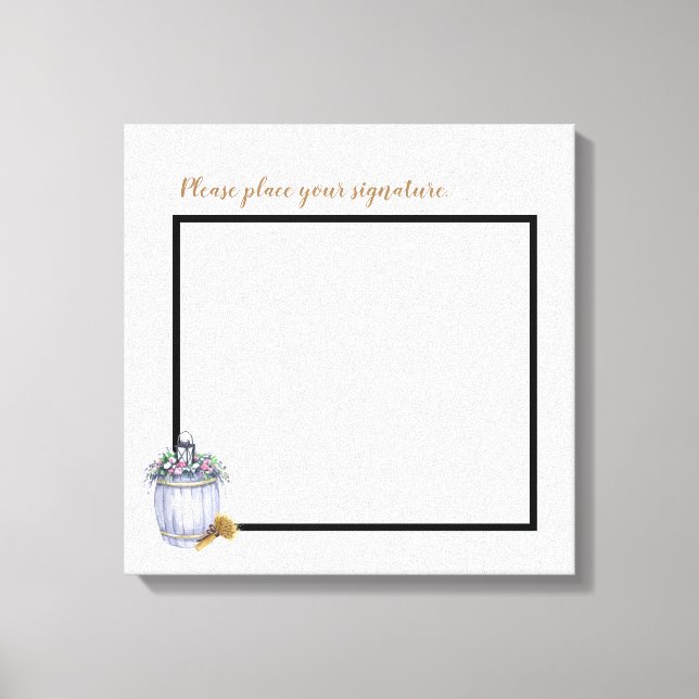 canvas de Assinatura de 20"x20" Casamento no País  (Frente)