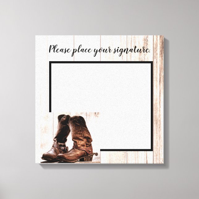 canvas de assinatura de 20"x20" inicializa o oeste (Frente)