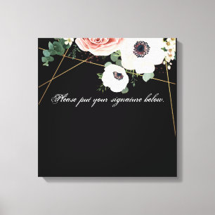 canvas de assinatura de 20"x20" preto no jardim ge