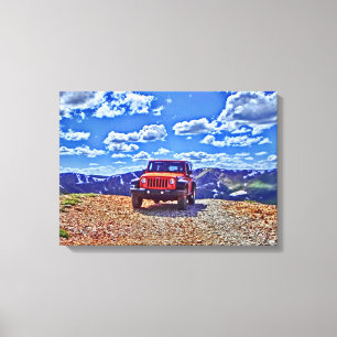 Canvas de aventura da montanha Jeep