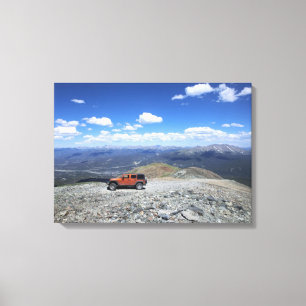 Canvas de aventura da montanha Jeep
