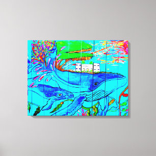 canvas de baleia-jubarte