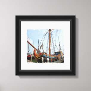 Canvas De Barcos Pretos E Brancos