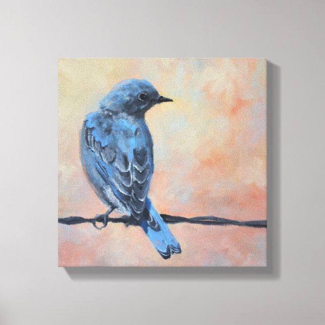 Canvas de Belas Artes de Montanha Bluebird (Frente)
