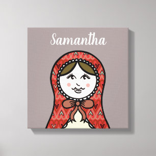 Canvas de Boneca Nidificadora Russa Personalizada
