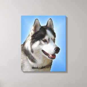Canvas de Cachorro Malamute de Rouco estendido com