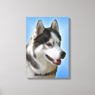 Canvas de Cachorro Malamute de Rouco estendido com