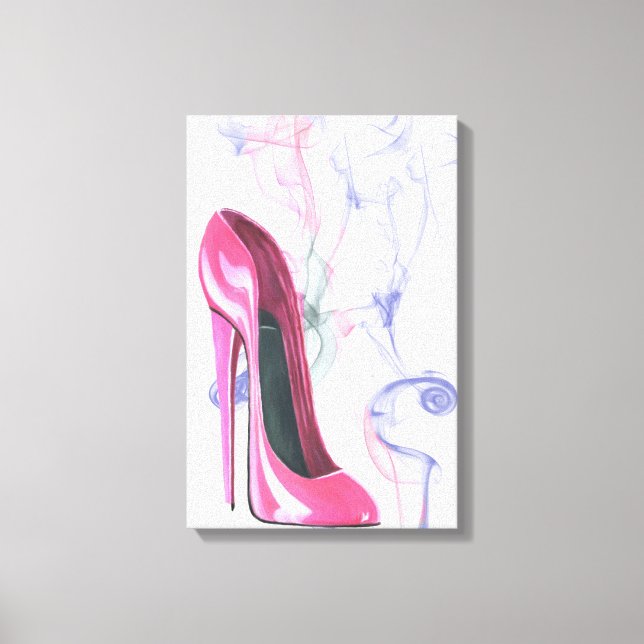 Canvas de Calçado Rosa Stiletto (Frente)