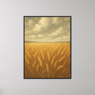 Canvas de Campos de Trigo Ouro do Farmhouse Vintag
