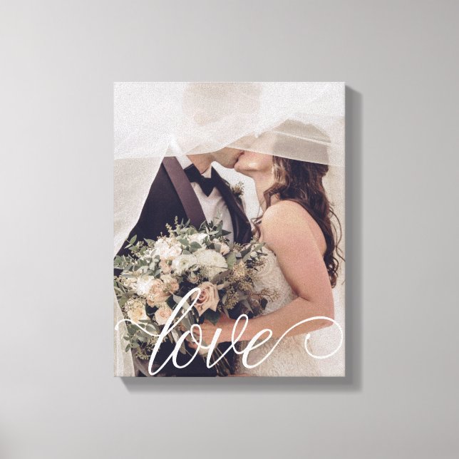 Canvas de Casamento de Script de Amor (Frente)