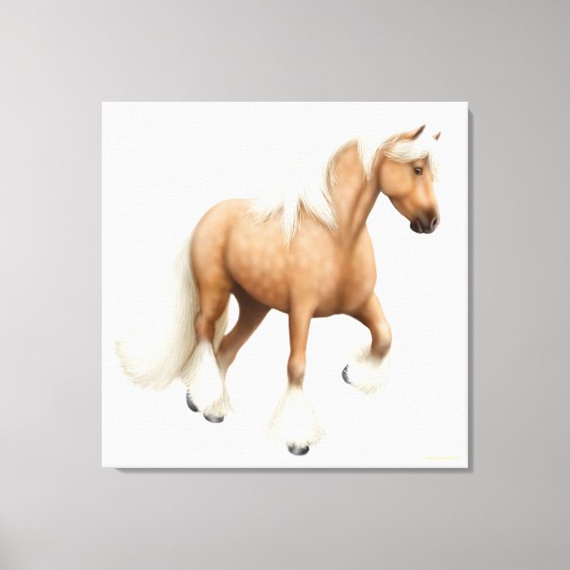 Canvas de Cavalo de Rascunho do Gypsy Vanner (Frente)