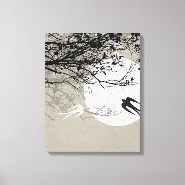 Canvas de Cinza de Silhueta Engole Luz (Frente)