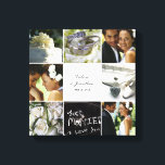 Canvas de Colagem de Casamento - Branco<br><div class="desc">Personalize esta canvas com suas fotos de casamento para criar uma arte de muro para tesourar para sempre.</div>