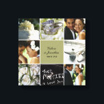Canvas de Colagem de Casamento - Cor Personalizada<br><div class="desc">Personalize esta canvas com suas fotos de casamento para criar uma arte de muro para tesourar para sempre.</div>