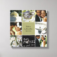 Canvas de Colagem de Casamento - Cor Personalizada