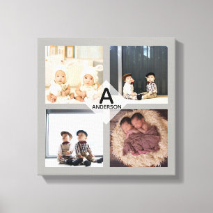 Canvas DE COLAGEM DE FOTOGRAFIA DA Família - Adic