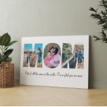 Canvas de Colagem de Fotografias da Mãe<br><div class="desc">Esta é uma colagem de fotos que soletra a palavra MOM junto com uma mensagem personalizada. Este é o presente perfeito para a mãe para o dia de as mães, o aniversário ou o Natal.</div>