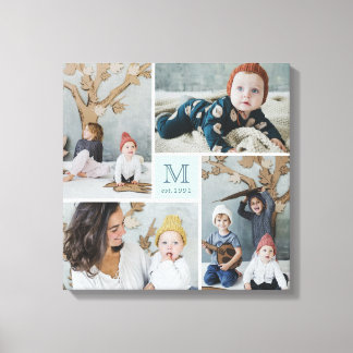 Canvas de Colagem de Fotografias do Monograma da F