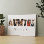Canvas de Colagem de Fotos da Auntie<br><div class="desc">Esta é uma canvas de colagem de fotos que soletra a palavra AUNTIE junto com uma mensagem personalizada. Este é o presente perfeito para uma tia no dia da tia, no aniversário ou no Natal.</div>
