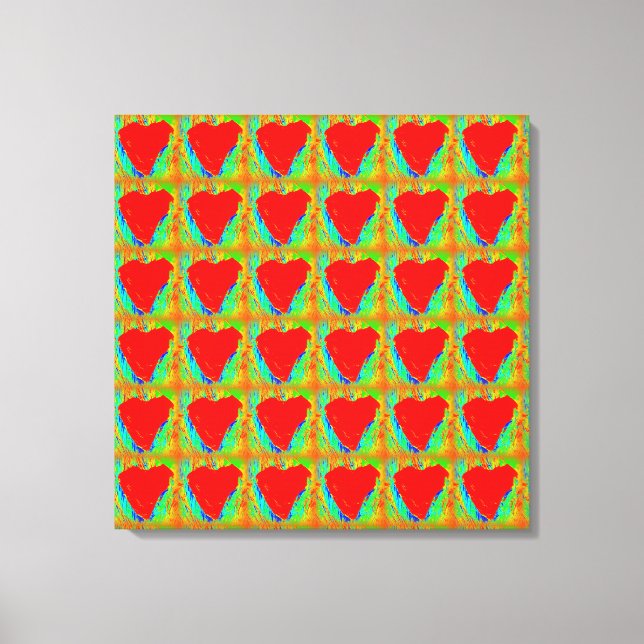 canvas de coração vermelho (Frente)