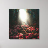 Canvas de cruz cristã única para decoração espirit