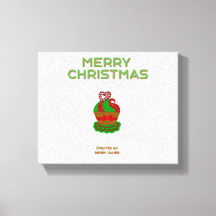 Canvas de Cupcake de Natal