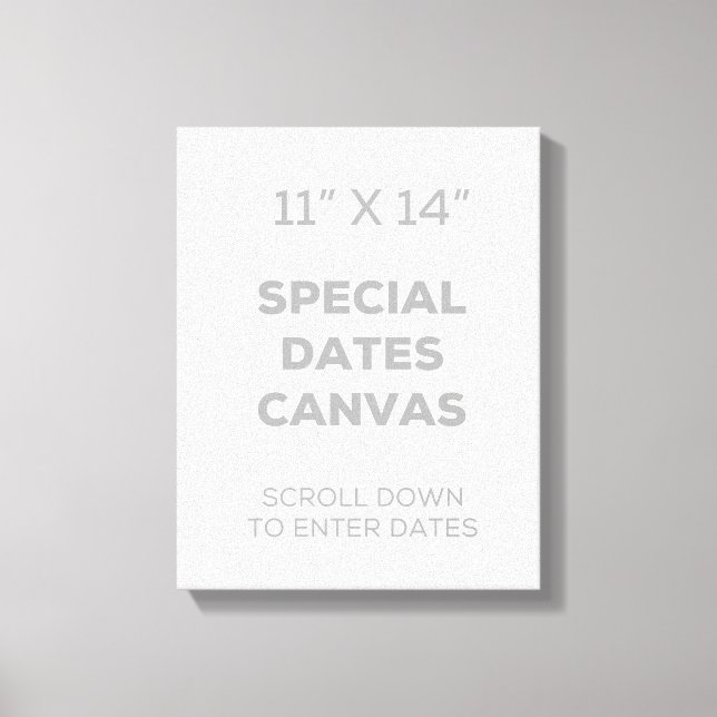 canvas de Datas Especiais de 11" x 14" (Frente)