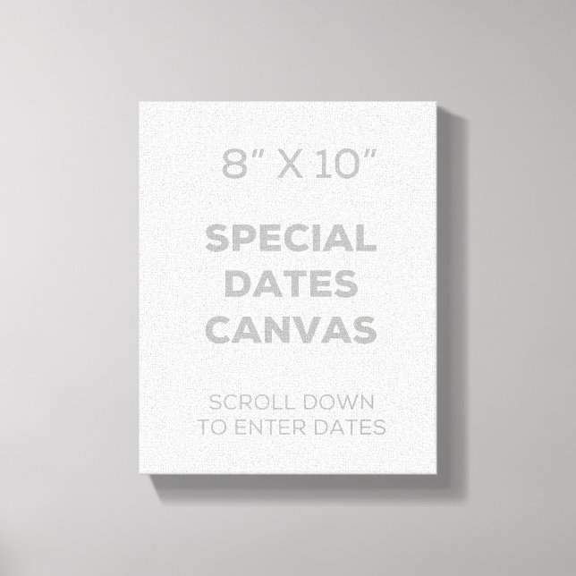 canvas de Datas Especiais de 8" x 10" (Frente)