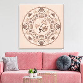 Canvas de Dot Mandala de Revival Mocha Rococo Pers