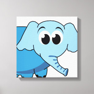 Canvas de Elefante Azul