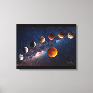 Canvas de Elipse lunar Super Lua 24x18