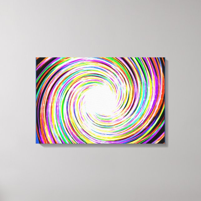 Canvas de espiral com várias cores (Frente)