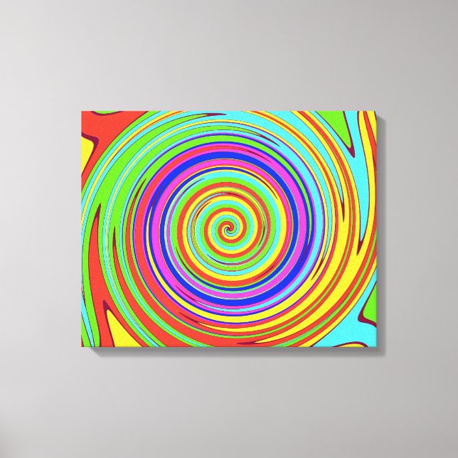 Canvas de espiral de cor do corredor espiral (Frente)