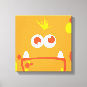 Canvas de face monstro laranja