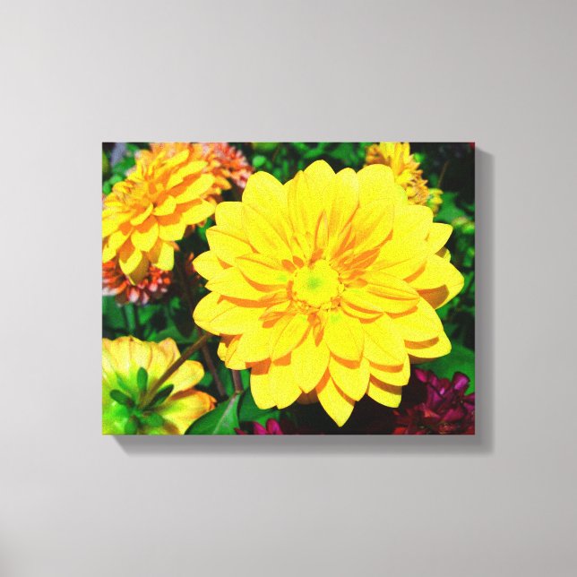 Canvas de Flor Amarelo Brilhante (Frente)