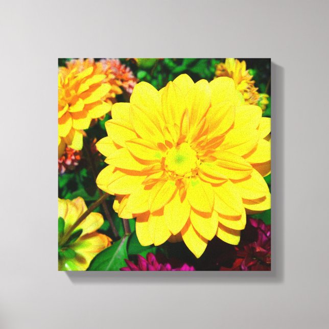Canvas de Flor Amarelo Brilhante (Frente)