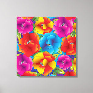 Canvas de Flores Negrito