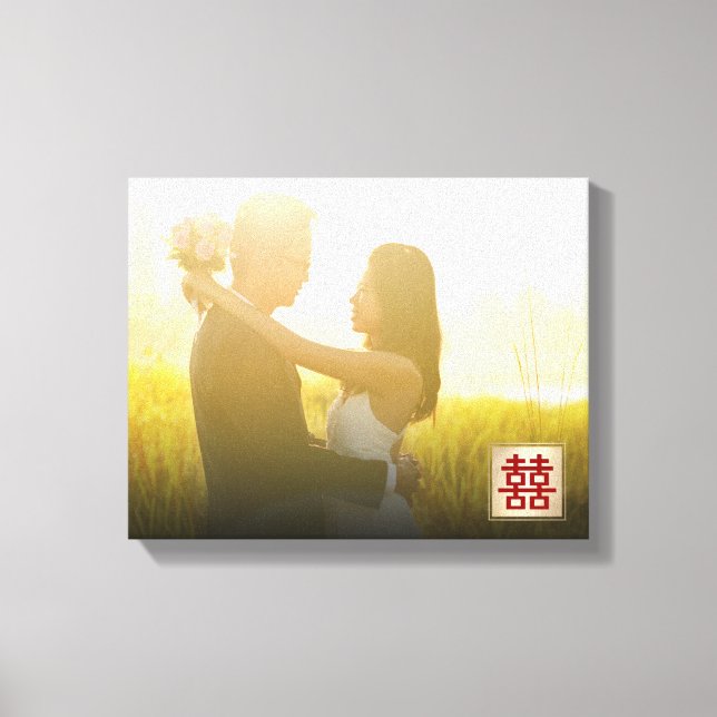 Canvas de Foto de Casamento Chinês Dourado de Feli (Frente)