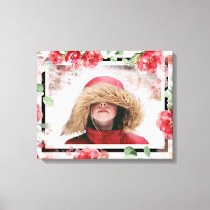 Canvas de Foto do Red Floral Child