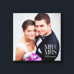 Canvas de Foto Personalizada entre o Sr. e a Sra.<br><div class="desc">Carregue a sua foto para criar um presente único para você ou para outra pessoa! Consulte as nossas coleções completas em berryberrysweet.com. Cores personalizadas também disponíveis mediante solicitação. Design © berryberrysweet.com</div>