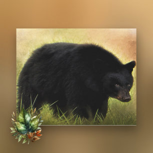 Canvas de Fotografia do Urso Negro