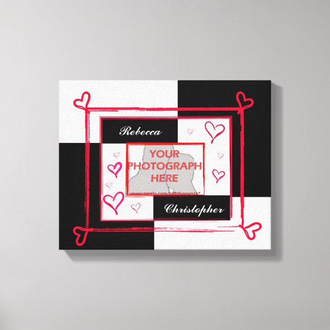 Canvas de Fotografias de Amor Vermelho e Branco Mo (Frente)