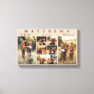 Canvas de Fotografias de Colagem de Família Grande