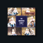 Canvas de Fotografias Personalizadas de Colagem Qu<br><div class="desc">Personalize esta canvas com suas fotos de casamento para criar uma arte de muro para tesourar para sempre. A cor de fundo pode ser personalizada online (para qualquer cor!</div>