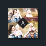 Canvas de Fotografias Personalizadas do Monograma<br><div class="desc">Carregue a sua foto para criar um presente único para você ou para outra pessoa! Consulte as nossas coleções completas em berryberrysweet.com. Cores personalizadas também disponíveis mediante solicitação. Design © berryberrysweet.com</div>