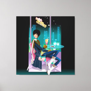 Canvas de Garota do Café House