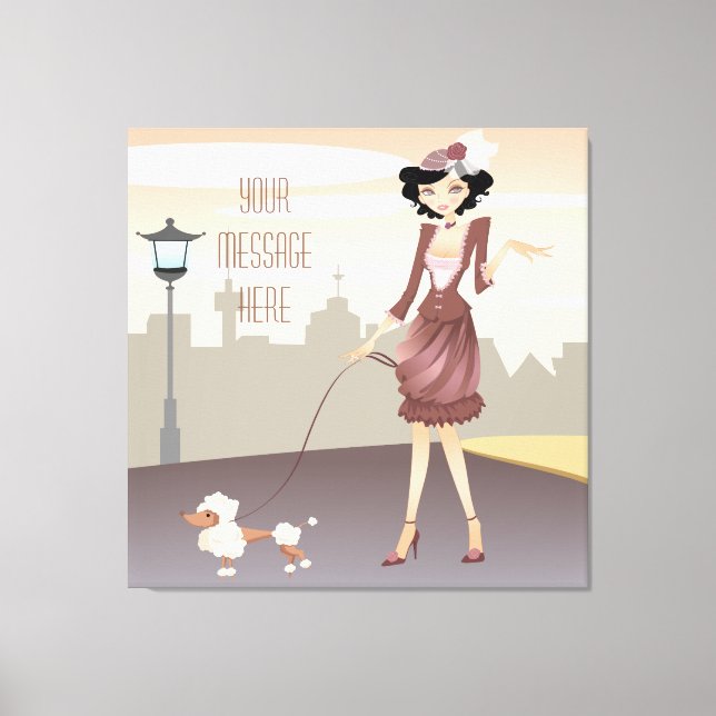 Canvas de Garota Parisiense (Frente)