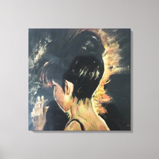 Canvas de glicee impressão de pintura de óleo orig (Frente)