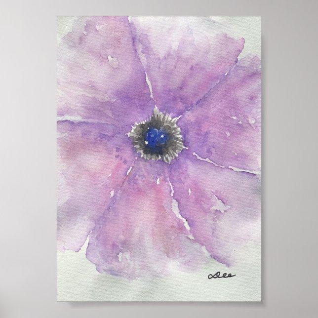 Canvas de Glosso de Poster Púrpura Premium 5x7 (Frente)