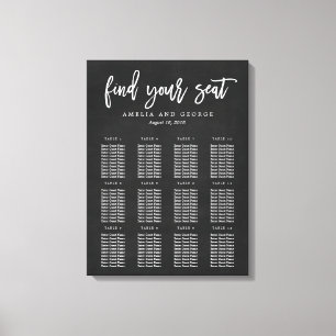 Canvas de Gráfico de Assentos com Caligrafia Brut